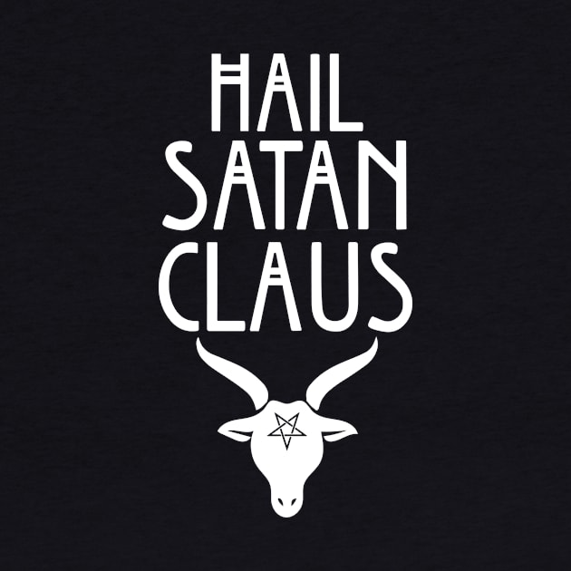 Hail Satan Claus Pagan Christmas Antichristmas Baphomet Pentagram by graphicbombdesigns